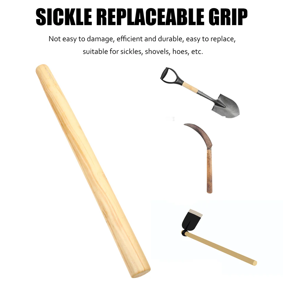 Sosoport Houe Manche Bois Outil De Jardinage Désherbeur Faucille à Main Manche Outil De Désherbage Poignée Antidérapante Pour Pelles Et Faucilles