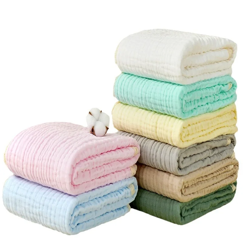 6 Layer Baby Blanket for Newborn Bath Towel Muslin Swaddle Cotton Receive Blanket Swaddling Wrap Lace Langer New Born Bedding