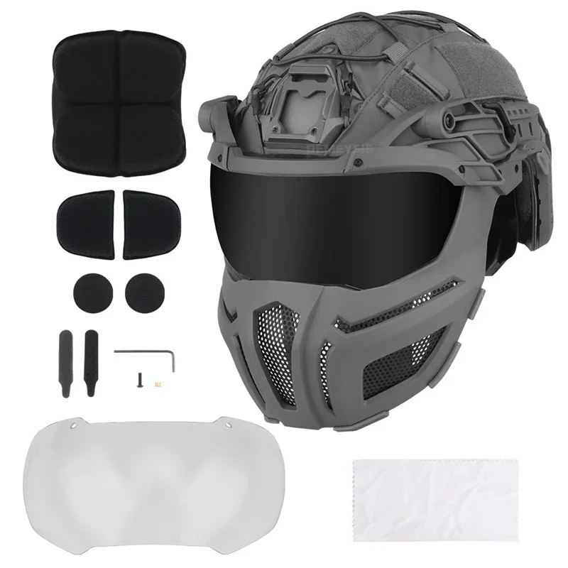 Casco táctico militar para juegos al aire libre, protección para la cabeza  de Paintball Cs, equipo multifuncional
