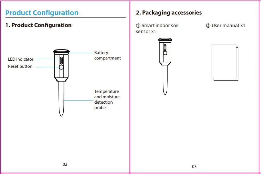 Tuya Smart Bodentester WLAN Bodenfeuchtigkeitsmesser Temperatur- und Feuchtigkeitsmesser Garten-Thermometer – Detail 18