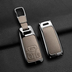 Premium Zinc Alloy Car Remote Key Case Cover - Metal Protector Shell for Enhanced Durability and Style (Style 1- Grey)