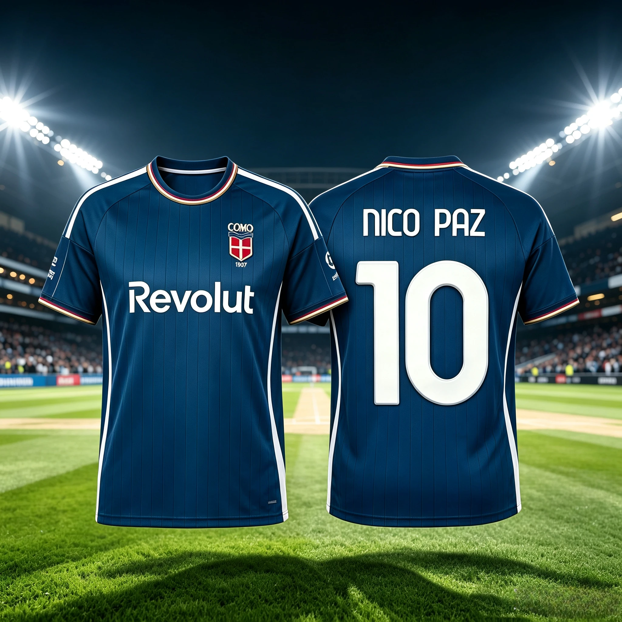 Como Fußballtrikot Saison 26-27 Nico Paz # 10 Jersey-Shirts 2026 Sommer Herren Damen Mode Sport Atmungsaktives Schnelltrocknendes Shirt