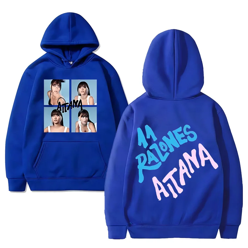 Singer Aitana Ocana Double Sided Print Graphics Hoodie Men Women harajuku Fashion Fleece Long sleeve Unisex pullover Sweatshirt