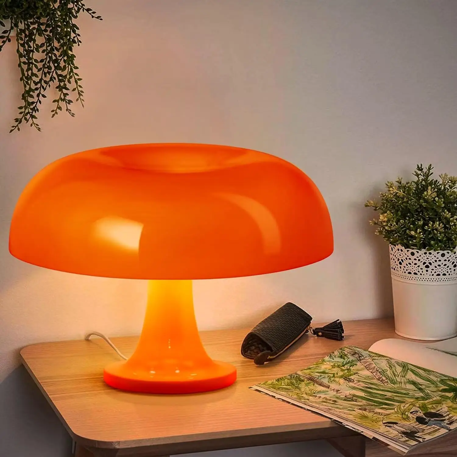 

USB Led Mushroom Table Lamp 3-color Dimming for Hotel Bedroom Bedside Living Room Decoration Lighting Modern Minimalist Creative