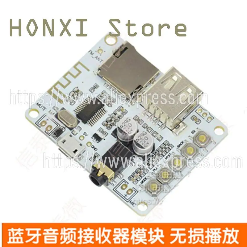 

1PCS Wireless bluetooth audio decoding broadcast receiver plate module with USB output level before TF card