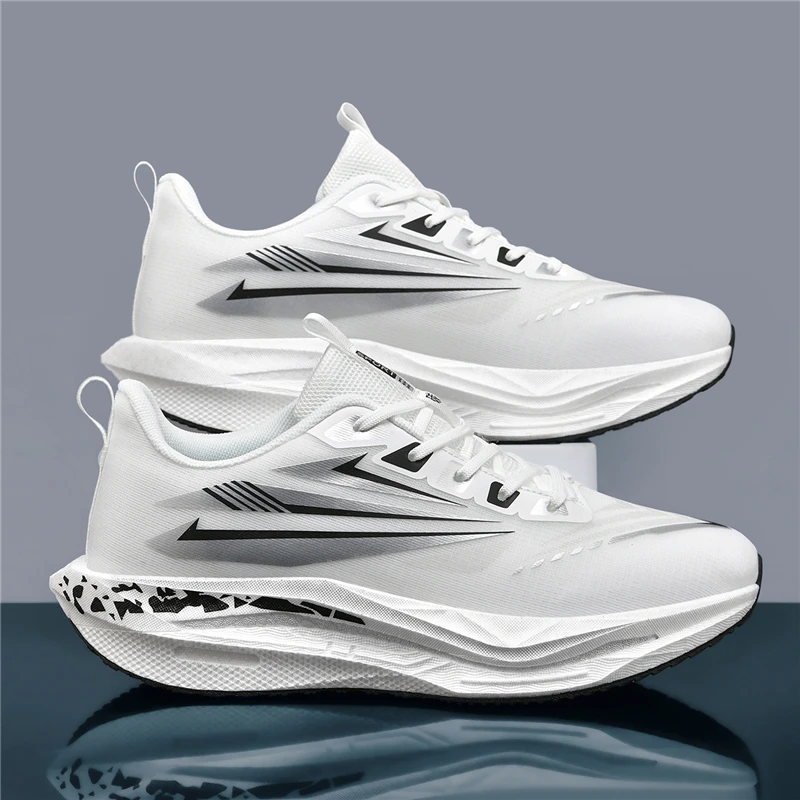 Scarpe da Corsa Uomo con Piastra in Carbonio Specializzate per Maratona, Traspiranti e Leggere, Sneakers Atletiche Comode e Antiscivolo da Donna
