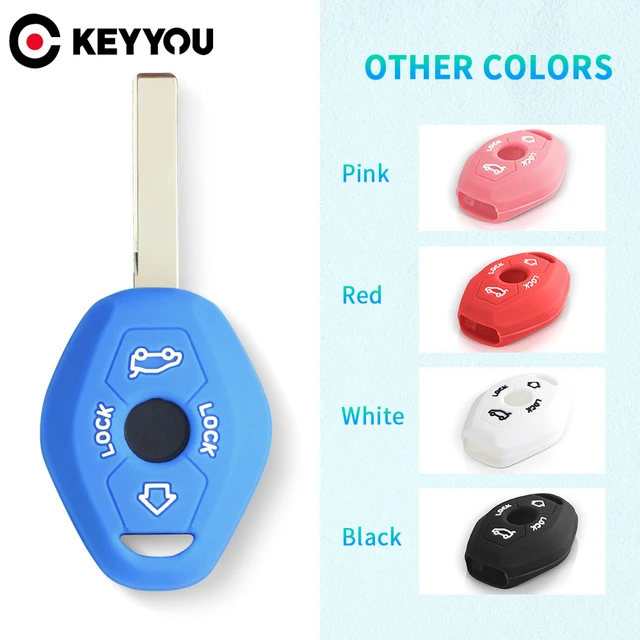 Keyyou Replacement Silicone Car Key Case Fob Cover For Bmw X3 X5 Z3 Z4 3 5  7 Series E38 E39 E46 E83 3 Button Remote Key Holder - Key Rings - AliExpress