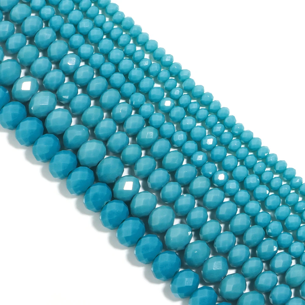 Round Faceted Colorful Glass Beads for Jewelry Making and DIY Projects