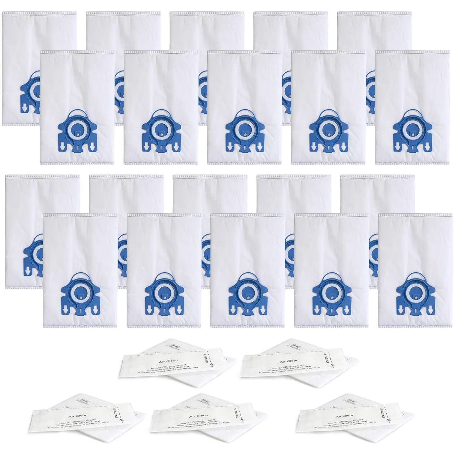 

Replacement Airclean GN 3D Bag for S2, S5, S8, Classic C1, C2, C3 Series Canister Vacuum Cleaner Dust Bags Filters