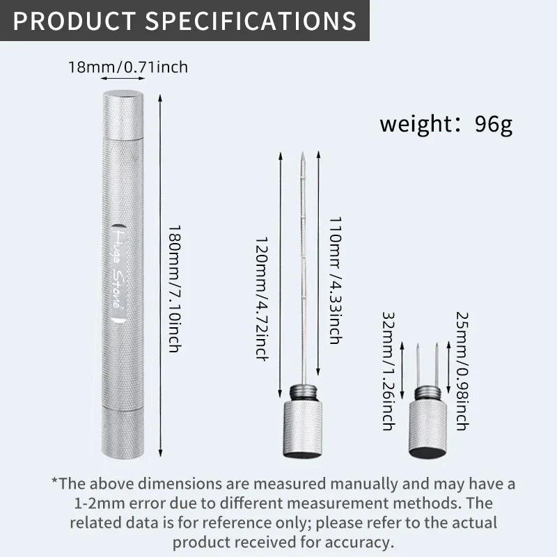 Cigar Draw Enhancer Tool Needle & Nubber in Gunmetal smoking acecessories