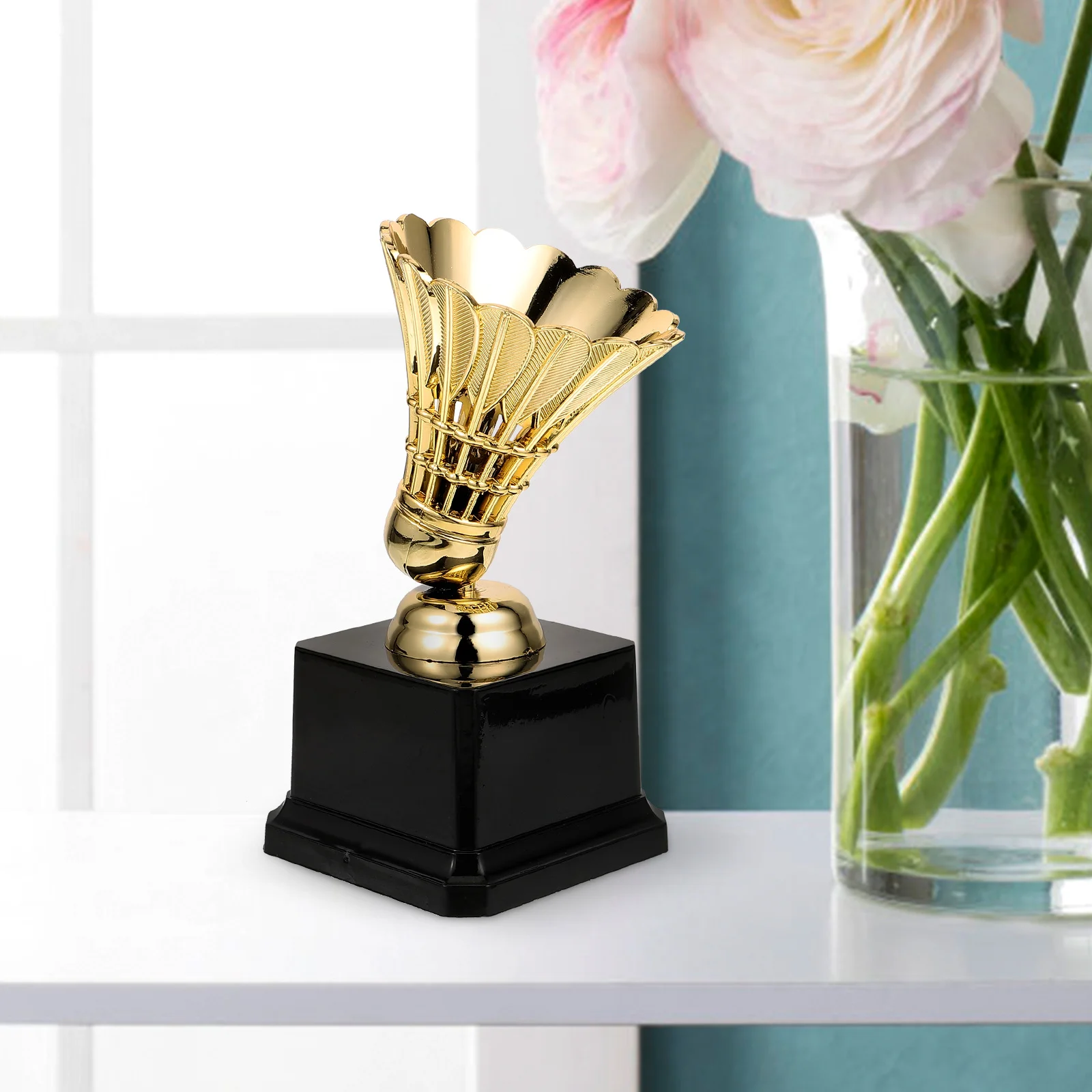 Badminton Match Trophy Decorative Model Prize Children Competition Golden Kindergarten Creative