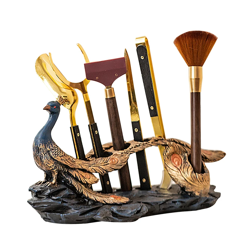 Tea ceremony six gentlemen accessories kung fu tea set supplies tea clip tea knife tea cup holder tea pen tea scraping tea tool