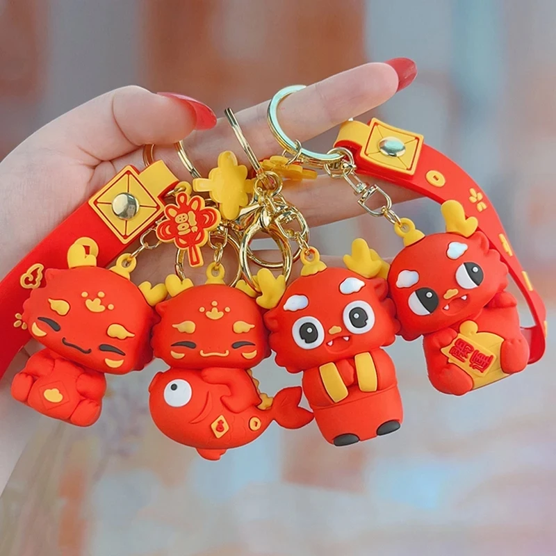 

Dragon Keychain National Wind Series 12 Zodiac Year Of The Dragon Keychain Lucky Pendant Christmas New Year 2024 Gift