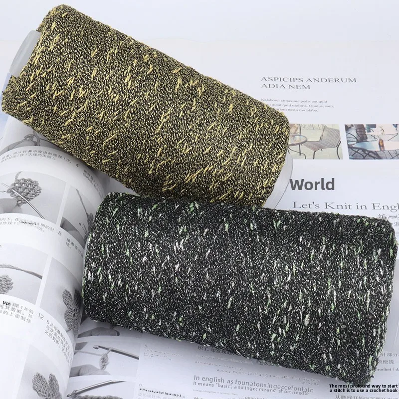 Luxurious Beaded Silk Yarn with Gold and Silver Accents for Crafting and DIY Projects, 250g