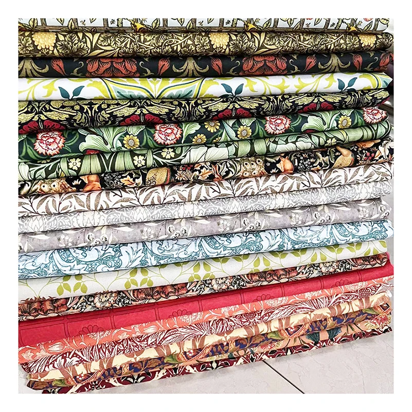 William Morris Vintage Floral 100% Cotton Fabric for Sewing and DIY Crafts
