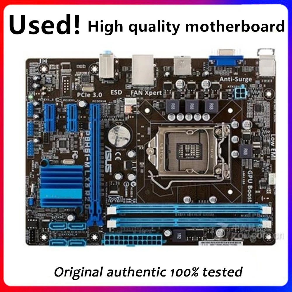 

For ASUS P8H61-M LX3 R2.0 Computer Motherboard LGA 1155 DDR3 For Intel H61 P8H61 Desktop Mainboard SATA II PCI-E X16 Used