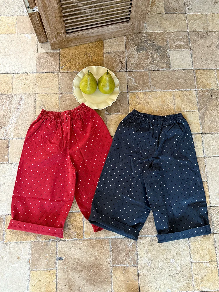 2025 Autumn New Children Loose Trousers Cotton Girls Polka Dot Casual Pants Boys Harem Pants Kids Straight Pants Baby Clothes 6 2025 Autumn New Children Loose Trousers Cotton Girls Polka Dot Casual Pants Boys Harem Pants Kids Straight Pants Baby Clothes - Image 6