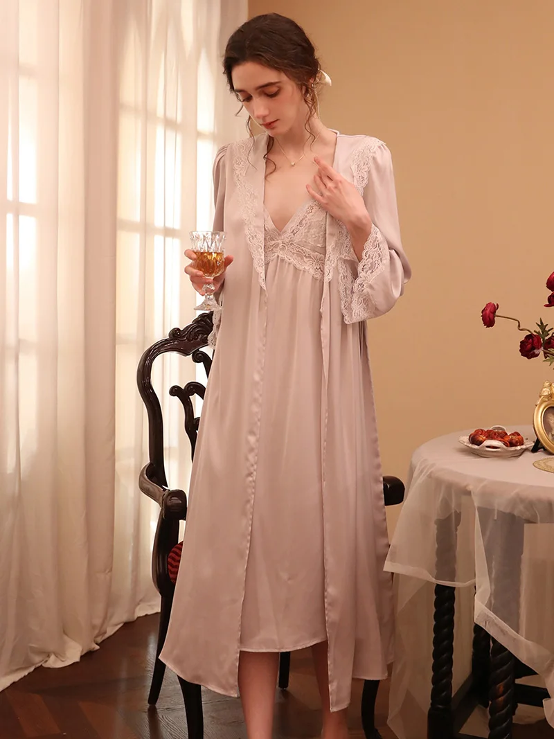 Sexy Women Sleepwear Silk Satin Short Sleeve Nightgown Robes Night Dress  Nightie