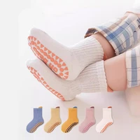 3 Pairs Korean Kids Soft Fashion Trampoline Socks Baby Middle Tube Stockings Long Socks Infant Toddler Boys Girls Casual Socks 2