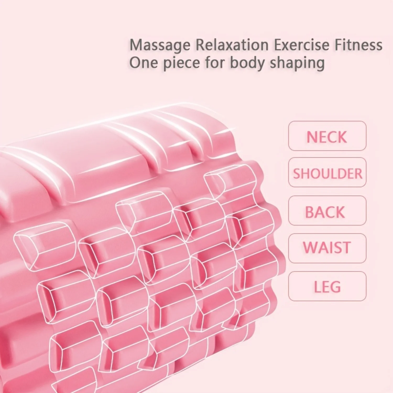 Yoga Massage Roller Fitness Column for Pilates Calf Exercise Body Shaping Yoga Fitness Equipment 17.72*5.51in 830g