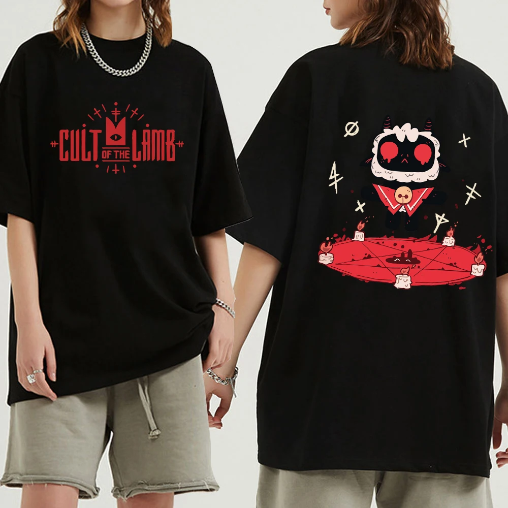 Cult of The Lamb T Shirt 90S T Shirt Ullzang Streetwear Top Tees for ...