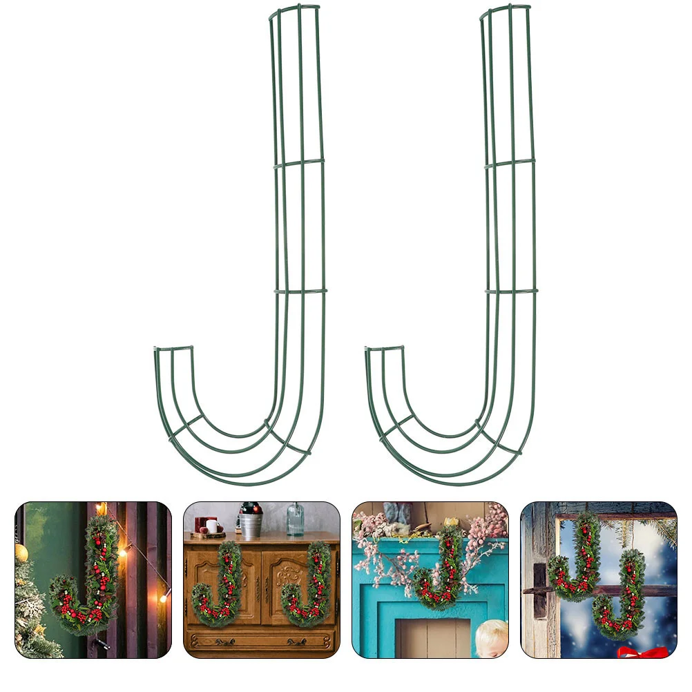 

Christmas Candy Cane Frame Wire Wreath Frame Wire Wreath Making Rings Wreath Decor Crutch Art Flower Arrangement Iron Ring