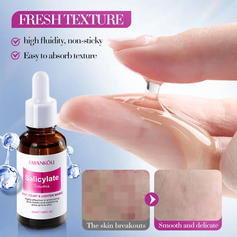 FAYANKOU Salicylic Acid Anti-Acne Essence Anti-Acne Marks Anti-Aging Firming Skin Hydrating and Rejuvenating Essence