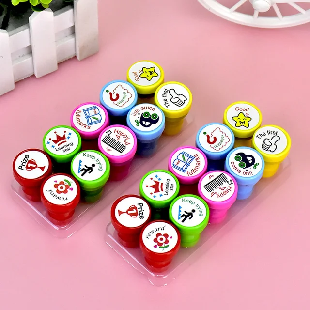 10 Pcs Encouragement Stamps In English Kindergarten Teacher Commendation Seal Stamps Children Gifts Stamp Toys 1
