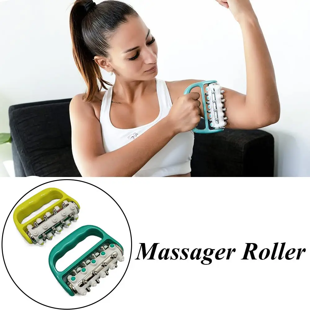 Massage Roller Electroplated Roller Massager Portable Handheld Anti Relief Blasting Massage Roller Muscle Massage Fascia Massager