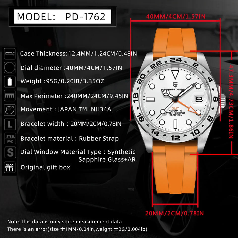 SALES] PAGANI DESIGN Uhr PD-1762 V5 SEIKO NH34 GMT Automatik