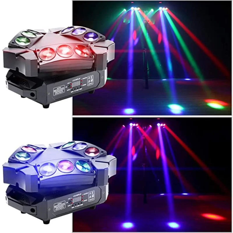 

9LED Moving Head Stage Lighting KTV Bar Rotating Beam Ambient Light