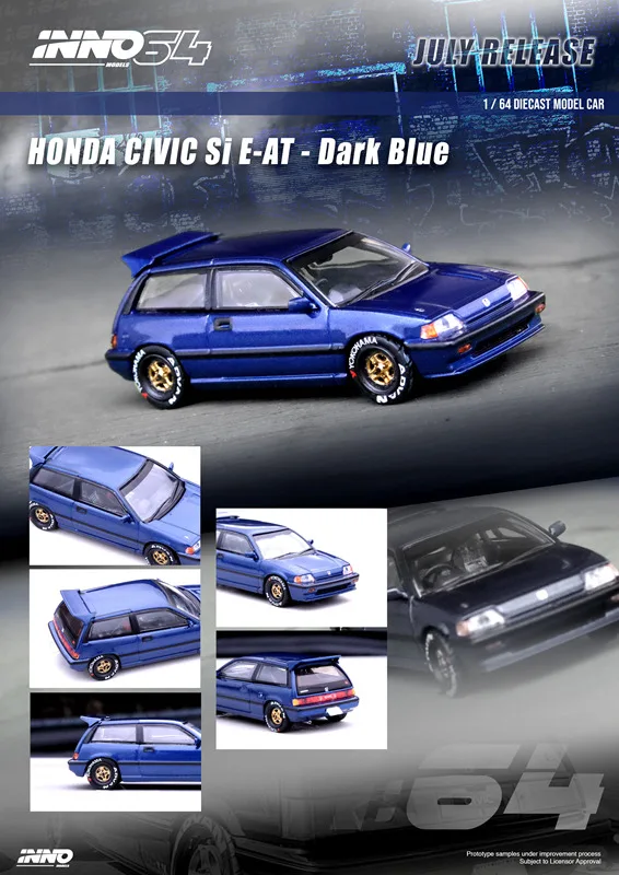 

INNO 1/64 HONDA CIVIC Si E-AT Готовая модель автомобиля Honda из сплава
