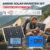 Kit d'onduleur solaire DC12V‑AC220V avec contrôleur 100A, panneau solaire pour la maison, le camping-car, le camping et les situations d'urgence. 7