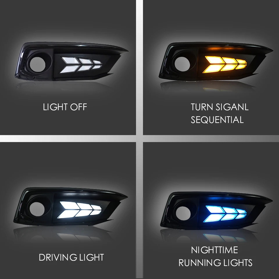 Luz De Posición Lateral Negra Para Honda Civic 2016-2021 | Cuotas Sin Interés