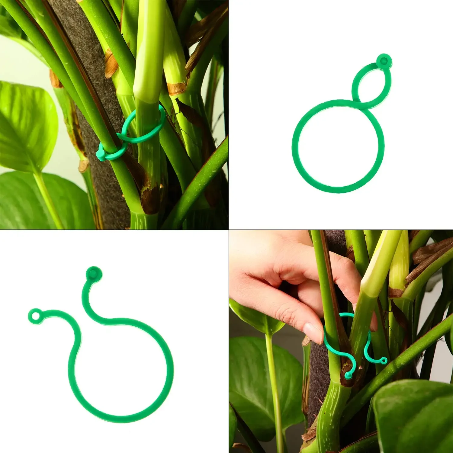 50pcs Garden Plant Support Clips Orchid Flower Ties Vegetables Tomato Vine Flower Clips Plastic Plant Locks for Securing Plants 2