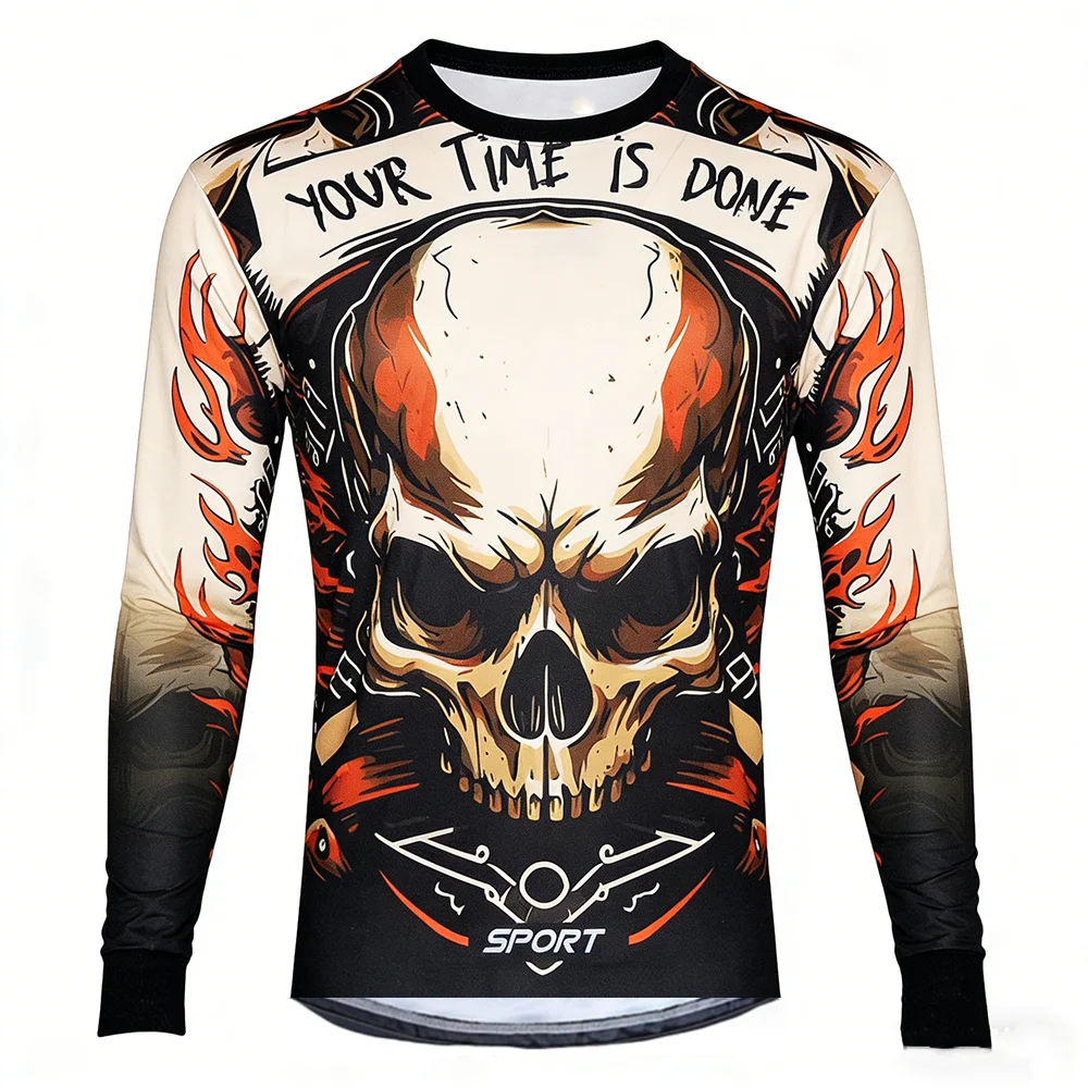 Herren-Radsportbekleidung, Dinosaurier-Print, Mountainbike-T-Shirt, MTB-Radsportbekleidung, BMX-Motorradbekleidung, lange Übergrößen – Detail 9