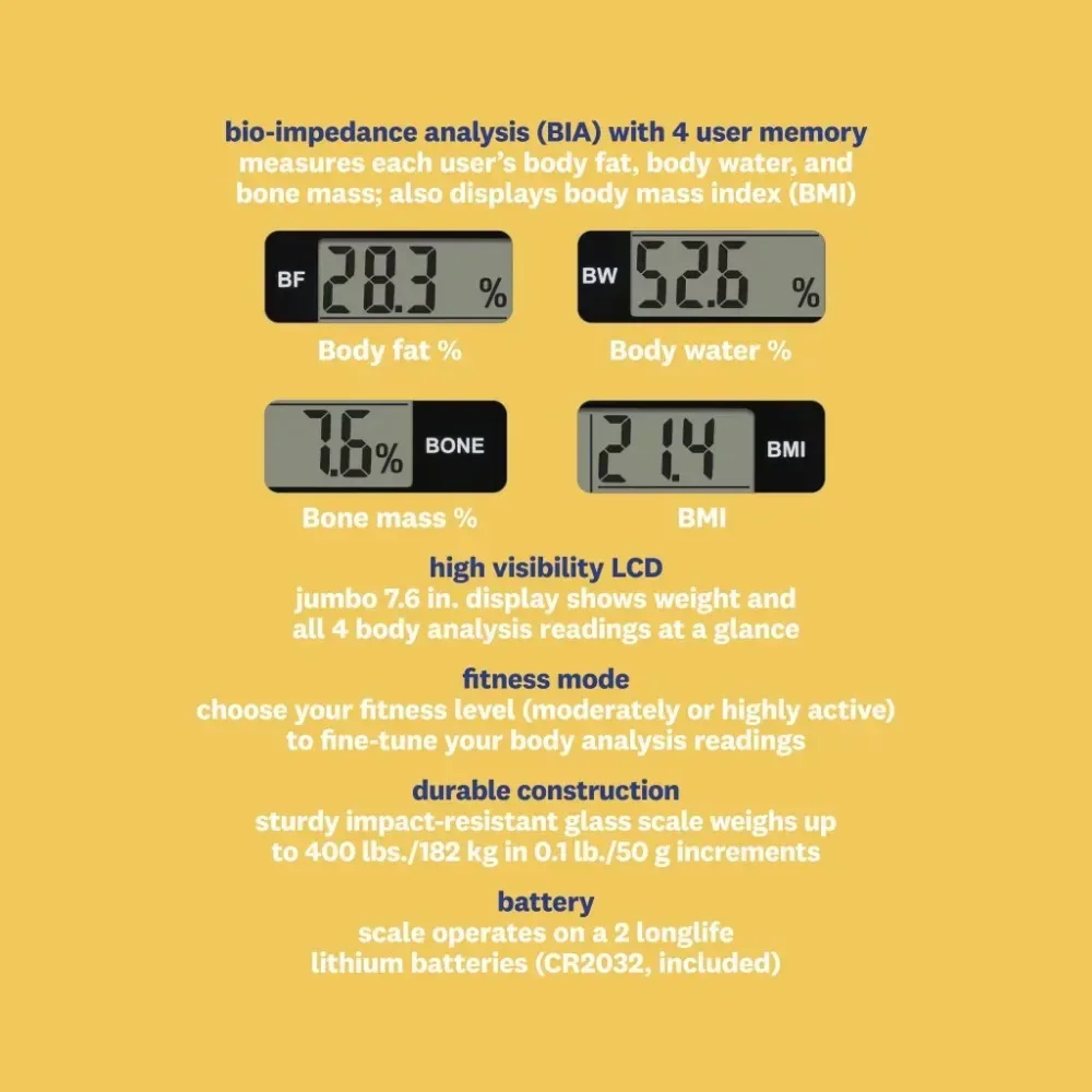 Glass Body Analysis Scale Black - Weight Watchers