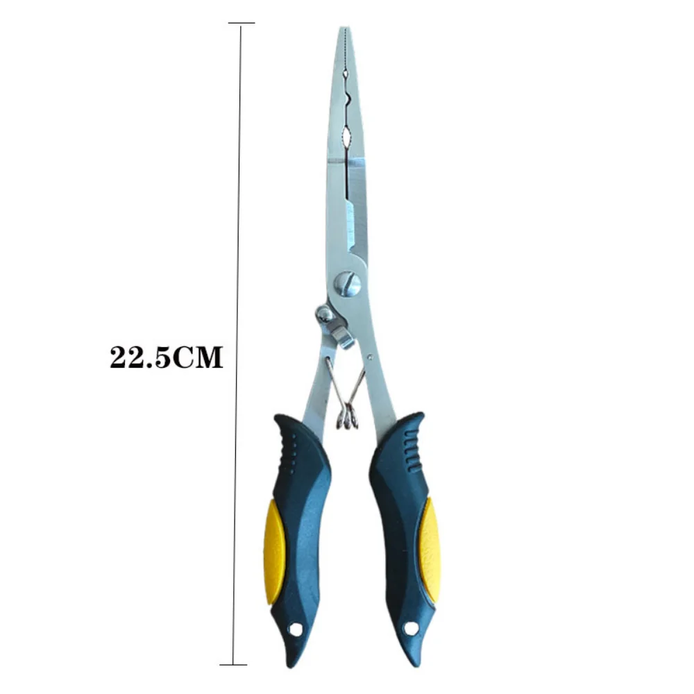 Multi-functional Luya Pliers Stainless Steel Fishing Pliers Fishing  Accessories Fish Mouth Pliers Hook with Rubber Handle