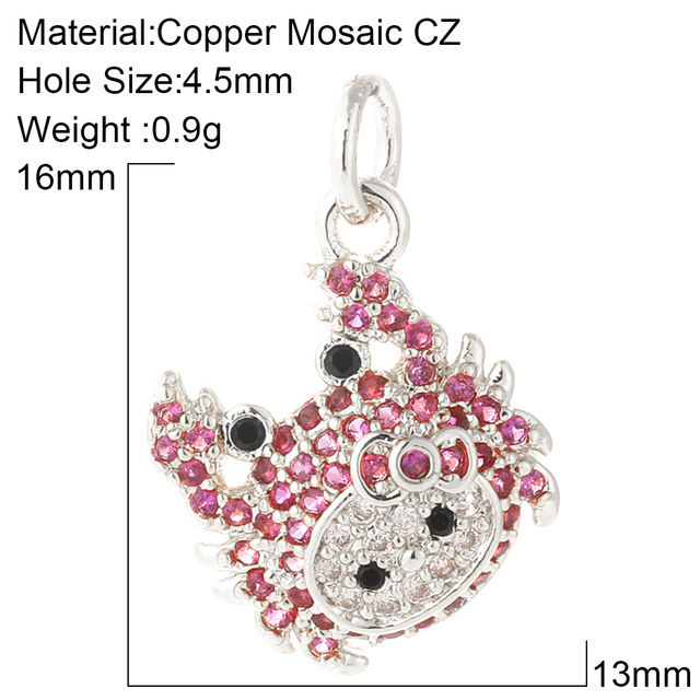 Charms for Jewelry Making Crab Shell Seahorse Designer Jewelry Charms for Diy Earrings Necklace Bracelet Charm Copper