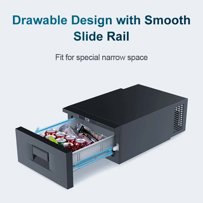 Camping 30L Drawer Car Truck Fridge Freezer Portable DC 12V 24V Drawer Refrigerator Fridge For Truck