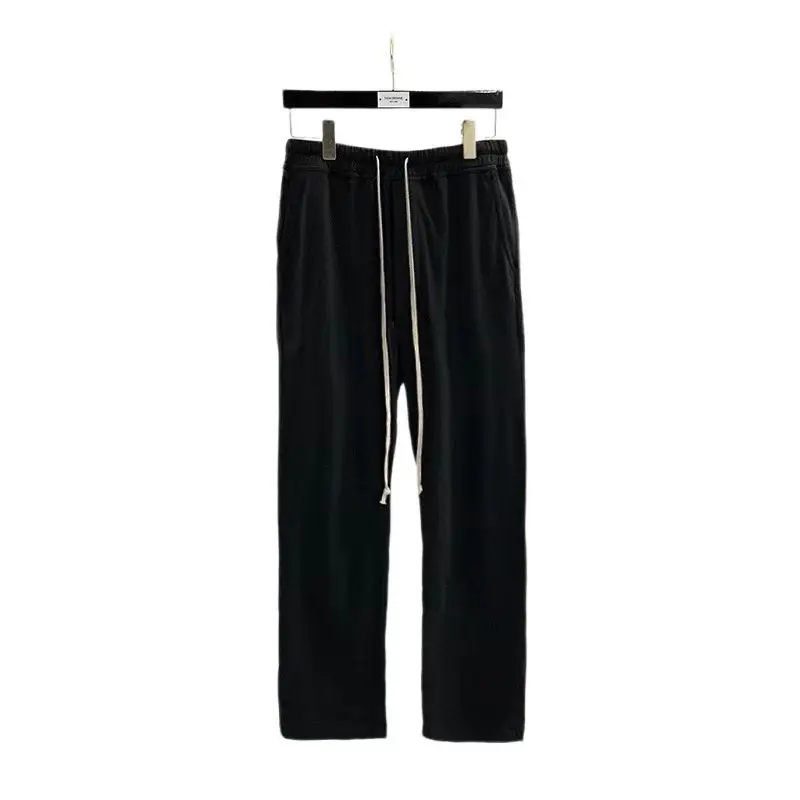 

2024 OUWEN men's style, dark style, slim fit, classic solid color knitting, normal casual pants, men.