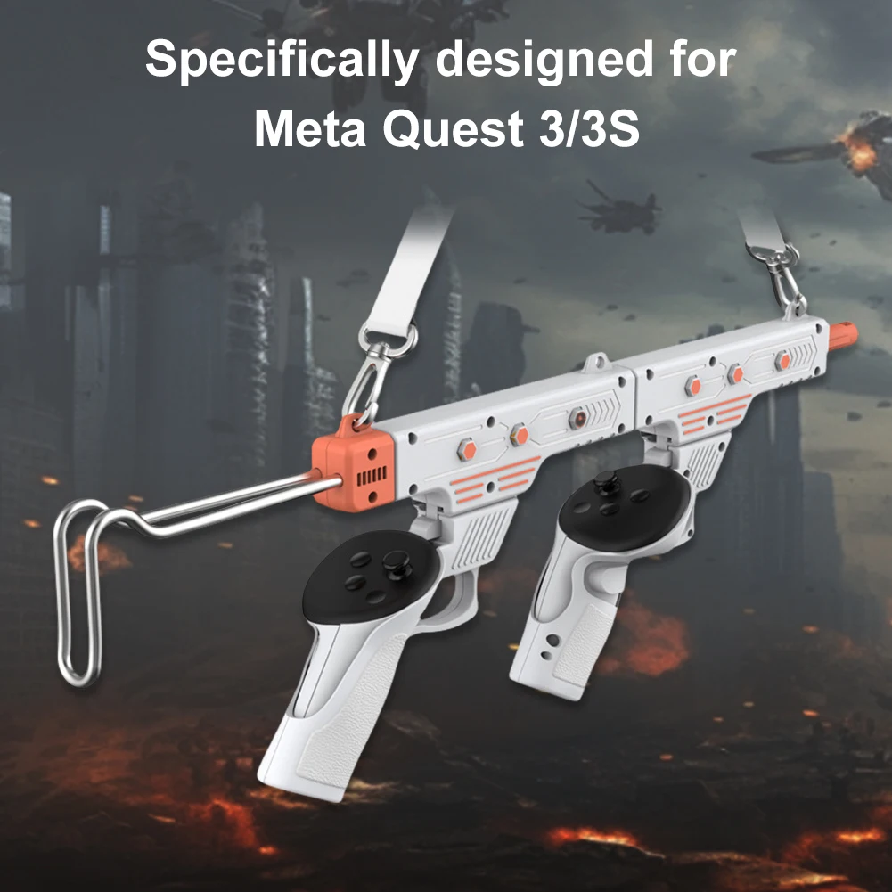 VR Controller Stock Rifle Adapter VR Game Accessories Shooting Controller Handle Controller Grips for Meta Quest 3/Quest 3S