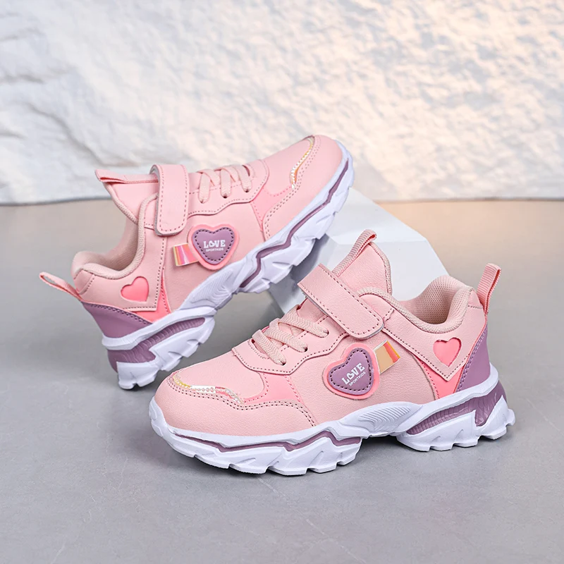 أحذية رياضية للخريف والشتاء للفتيات، سطح جلدي مضاد...