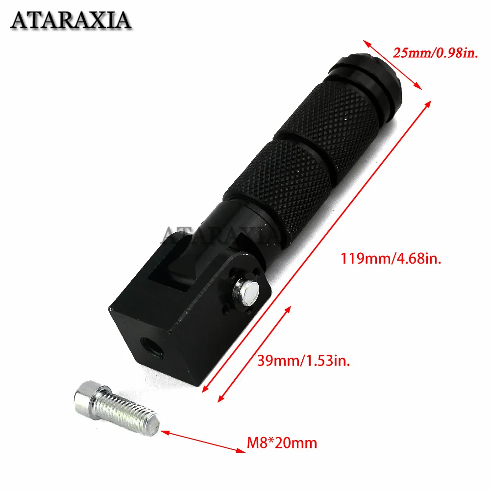M8 Universal Motorcycle Motor Bike Folding Footrests Footpegs Foot Rests Pegs Rear Pedals Set CNC Aluminum Motorcycle Part motorcycle accessories,motorcycle foot pedals,motorcycle footrests