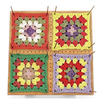 Tavola di blocco uncinetto con 20 perni/picchetti, tavola di blocco per lavorare a maglia all'uncinetto, uncinetto in legno per uncinettoabkw