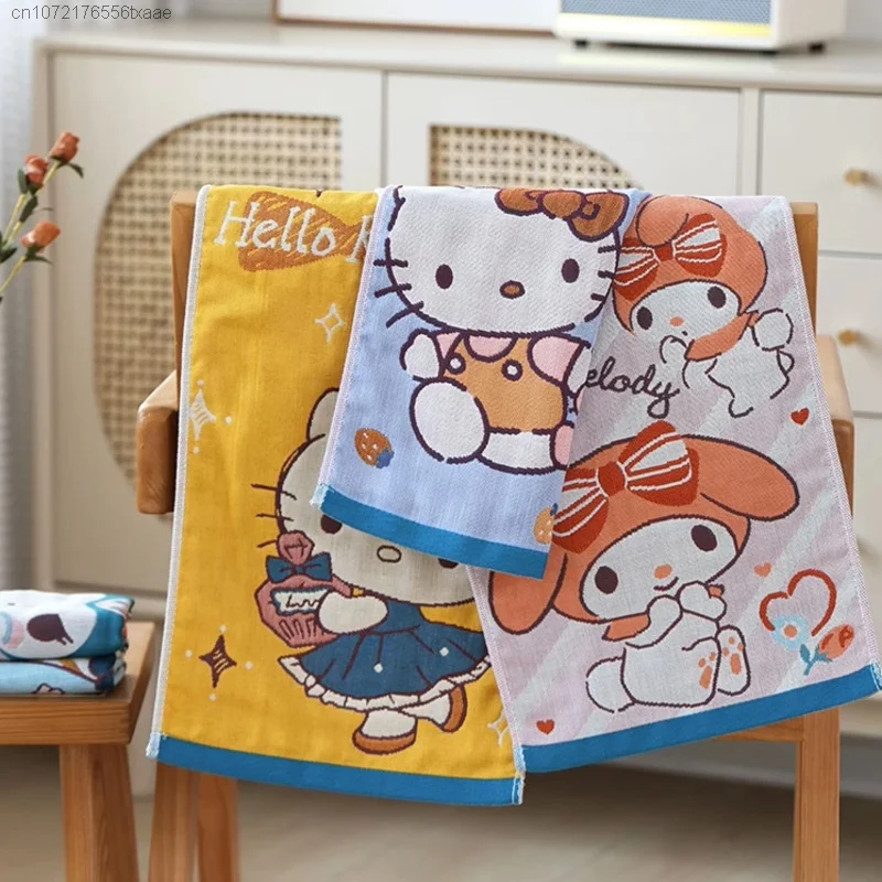 5 Piece Set Sanrio Hello Kitty Cartoon Face Towels cotton towel,cotton face towels,face towel