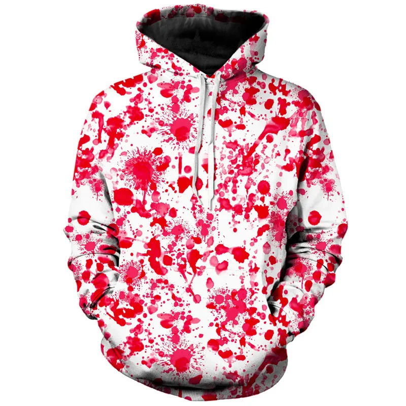 thumbnail image 1 of Sudadera con capucha de Halloween con estampado 3D para hombres y mujeres, sudadera con estampado de sangre aterrador, de manga larga, informal, para cosplay, sudadera holgada, 1 of 5