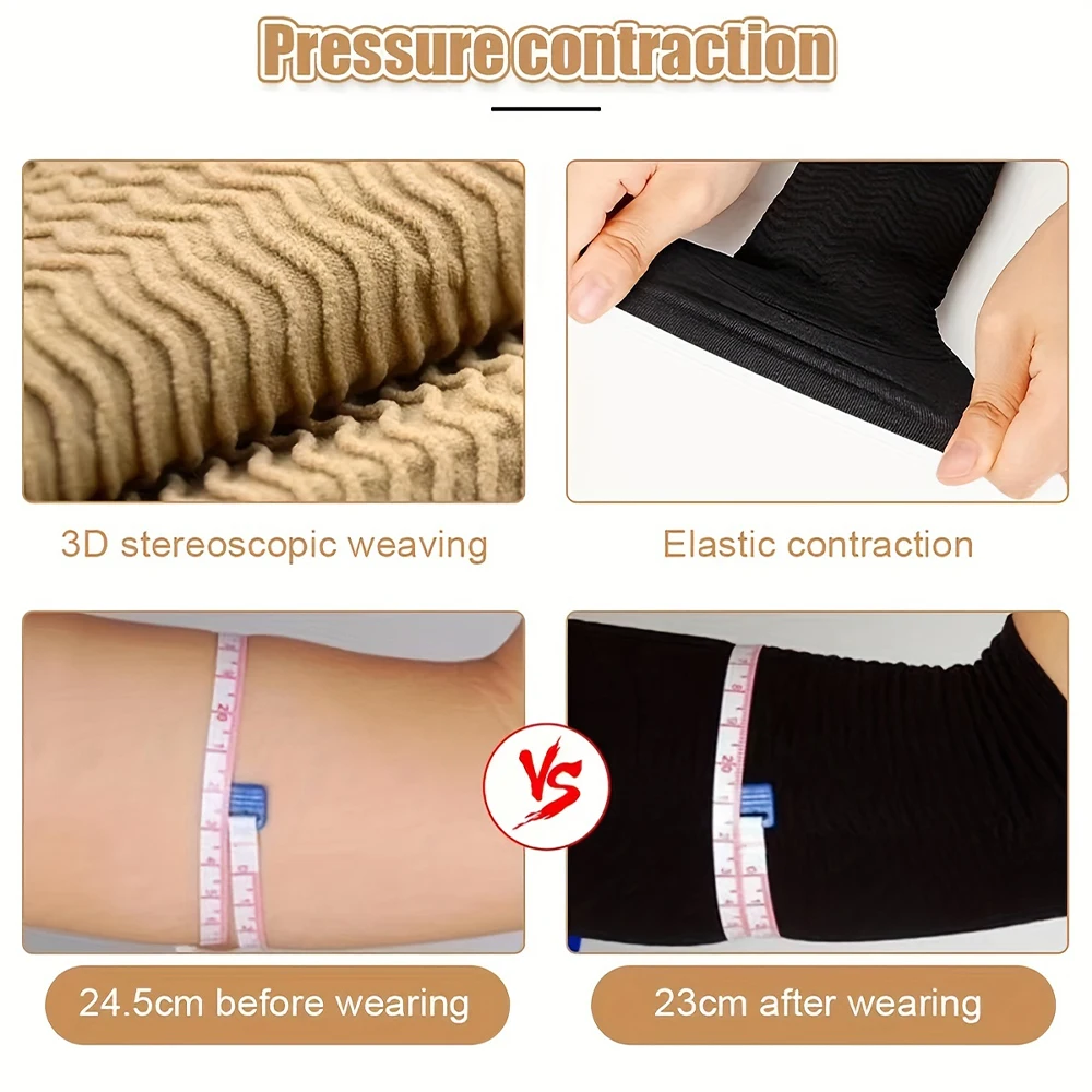 Knitted Arm Sleeve for Shaping and Beauty, Elastic Contraction and Auxiliary Compression Arm Sleeve