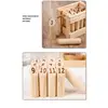 Wooden Tossing Game 12 Pcs Numbered Pins Premium Hardwood Outdoor Lawn Throwing Game  Family Friends Party Camping Beach 3