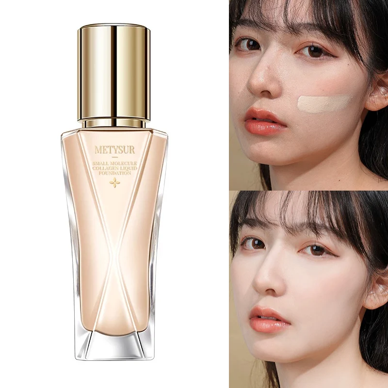 

Metysur Acid Makeup Foundation Pearl Collagen Hyaluronic Moisturizing Oil Control Waterproof Meitixiu Skin Care Foundation